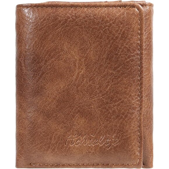 Other - Men's Brown Wallet Card Classic Leather Design Durable Multiple Front Pocket